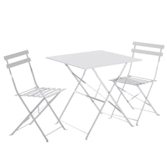 Naterial Flora II Origami Bistro Set With 2 Chairs - Cream
