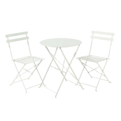 Naterial Flora II Origami Bistro Set With 2 Chairs - Green Sage D60cm