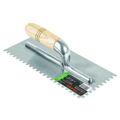 Truper Square Notch Trowel With Wooden Handle 28 X 12Cm.