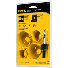 Pretul Hole Saw Set Of 5 And 1 Mandrel.