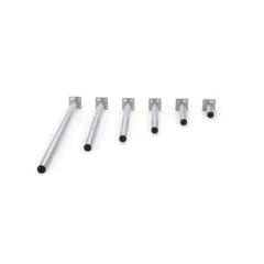 ROUND FOOT SILVER DIAM 30x100 MM