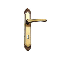 Bronzed Door Handle with Plate 70mm
