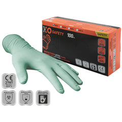 Brixo Rubber Gloves Size L Box of 100 Pieces - White
