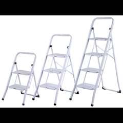 Brixo Quick Step White Steel 3 - Step Stool