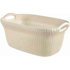 Curver Knit Laundry Basket 40Ltrs- White