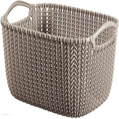 Curver Knit Rectangular Basket Small 8Ltr- Brown