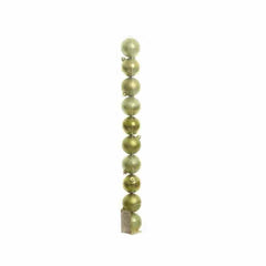 Decoris Shatterproof Baubles Box of 10 Pieces 6cm - Olive Green