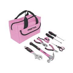 Pretul Pink Tool Set Of 8 Pieces.