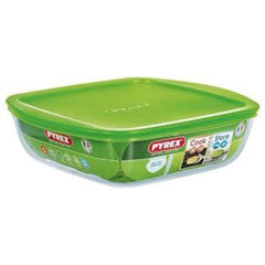 PYREX SQUARE DISH WITH LID 2.2L COOKANDHEAT