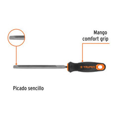 Truper 6 Inches , Taper File With Handle