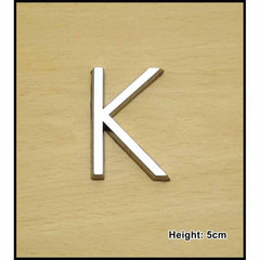 CHROME LETTER 5CM K