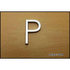 CHROME LETTER 5CM P