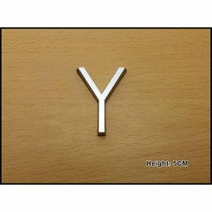 CHROME LETTER 5CM Y