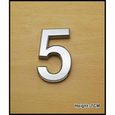 CHROME NUMBER CURVED 7CM NO.5