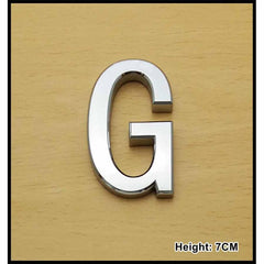 CHROME LETTER CURVED 7CM G