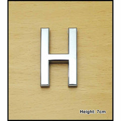 CHROME LETTER CURVED 7CM H