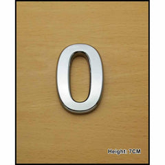 CHROME LETTER CURVED 7CM O