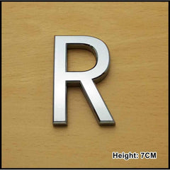 CHROME LETTER CURVED 7CM R