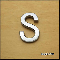 CHROME LETTER CURVED 7CM S
