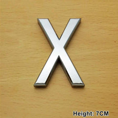 CHROME LETTER CURVED 7CM X