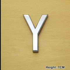 CHROME LETTER CURVED 7CM Y