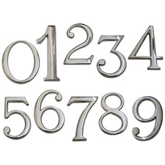 Door Number (2) 8cm - Silver Finish