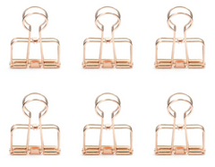 Kikkerland Wire Clips Set of 6 - Copper