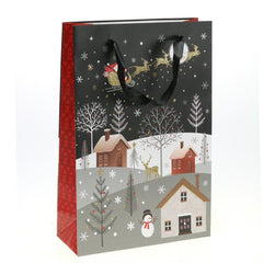 Decoris Paper Giftbag with Village 50 x 72cm - 2 Assorted Designs