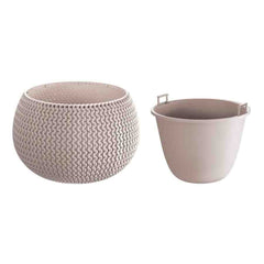 Prosperplast Spolfy Bowl Planter 29x29x19.5cm - Mocca