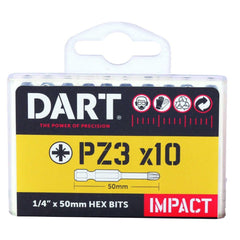 DART PZ3 50MM IMPACT DRIVER BIT - PACK 10