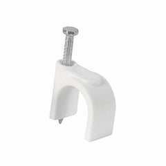 Volteck Round Cable Clips 16mm - Pack of 20 Pieces White