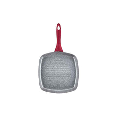 Ambition Jasper Grill Pan with Qualum Basic Stone Coating 26 x 26cm - Red