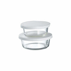 Ambition Frisk Set of 2 Round Glass Containers with Lids 600ml and 900ml