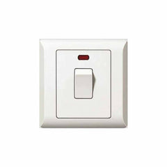 Taili Apex DP Switch 20A 1 Gang with Neon - White