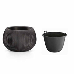 Prosperplast Bowl Beton Planter 18x18x13.6cm - Concrete Anthracite