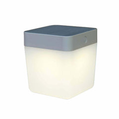 Lutec Cube Solar Table Light 1W 3000K - Grey