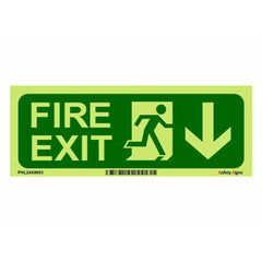 PH-LUM. FIRE EXIT DOWN ARROW