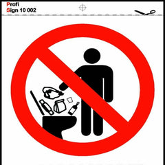 STICKER: DO NOT FLUSH TRASH