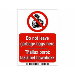 STICKER: DO NOT LEAVE GARBAGE