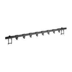 Wenko Gala Kitchen Wall Rail with 8 Hooks 60cm Black