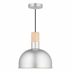 Luce Single Pendent with E27 Socket - Silver