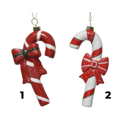 Decoris Hanging Shatterproof Candy Cane - 2 Assorted