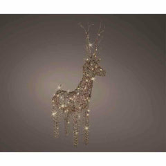 Lumineo Steady 72 Led Wicker Deer 104cm - Brown/Warm White