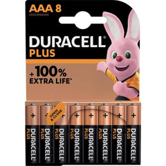 DURACELL PLUS AAA x8s (NEW)