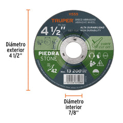 Truper Disc Stn C27 4-1/2 Inches