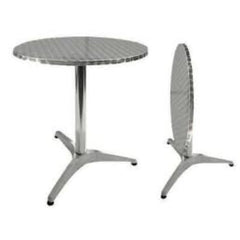 Aluminium Bar Round Table with Foldable Top