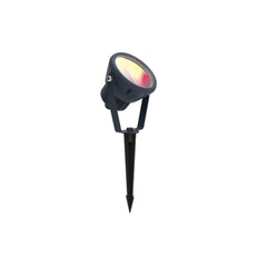Lutec Mini Leto Smart Spike Light 8W with Integrated Led 2700K to 6500K and RGB - Black