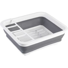 Wenko Gaia Foldable Dish Rack 36.5 x 31 x 13cm - White/ Grey