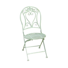 Vigor Mika Wrought Iron Folding Chair - White