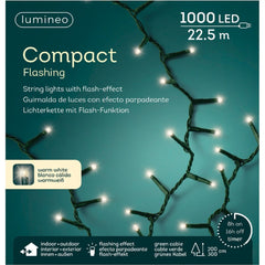 Lumineo Compact Flashing 1000 Led String Lights 22.5m - Warm White